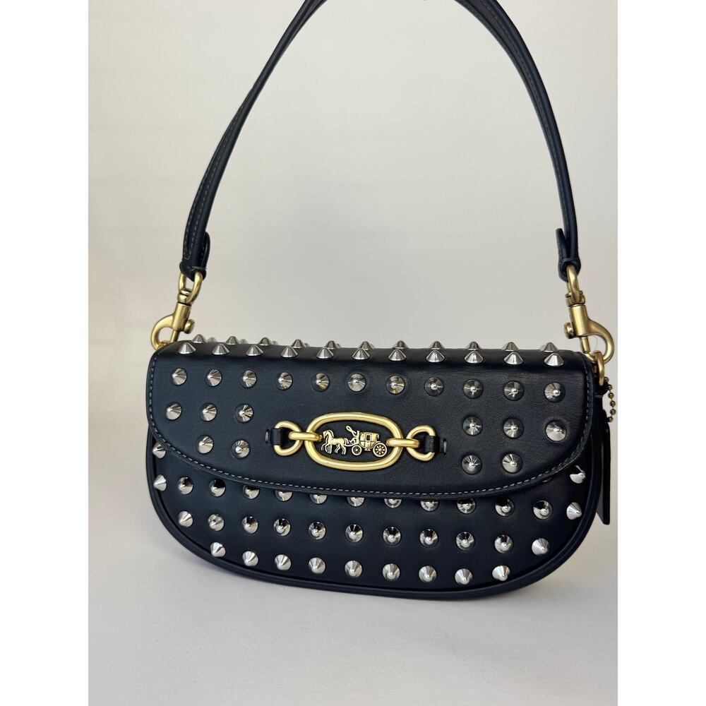 Coach Harley Shoulder Bag 23 With Studs CM703
